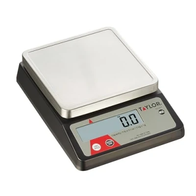 Image of Taylor Precision TE10FT 11 Pound Compact Digital Portion Control Scale, Stainless Steel, NSF