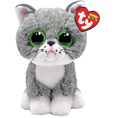 Image of TY Fergus Cat Beanie Boo Regular Baby Soft Plush Toy Collectible Cuddly Fabric Teddy
