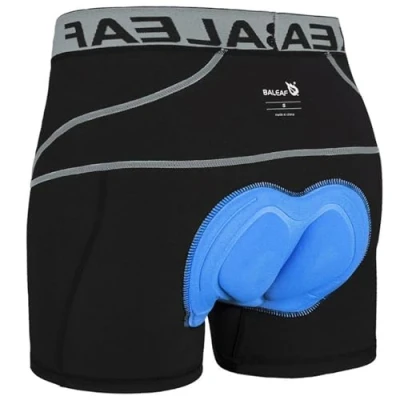 Image of BALEAF Cycling Shorts Mens 4D Padded Mountain Bike Underwear MTB Liner Riding Breathable Bicycle Undershorts Grey L