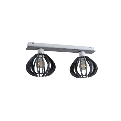 Image of Nicoleta Twin Ceiling Spotlight Grey, 52cm, 2x E27