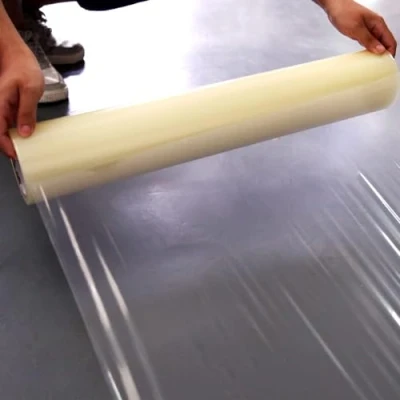 Image of ALETO 60cmX100m Carpet Floor Protection Stairs Film Protector Clear Cover Roll Self Adhesive