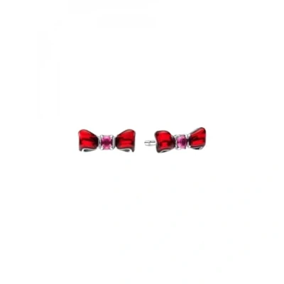 Image of Pandora Silver Disney Snow White Bow Stud Earrings