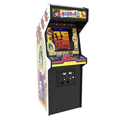 Image of Quarter Arcades Numskull Dig Dug Collector&#039;s Edition Mini Arcade 1/4 Scale Authentic Wooden Replica, Original ROM, Rechargeable Battery &amp; 3W Speakers for Retro Enthusiasts