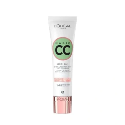 Image of L&#039;Oréal Paris Magic CC Cream With SPF 11, Anti Redness and Colour Correcting, Vitamins B5 E, Lightweight Hydrating Formula Adapts to Skin Tone for a Natural Glowy Finish, 30 ml