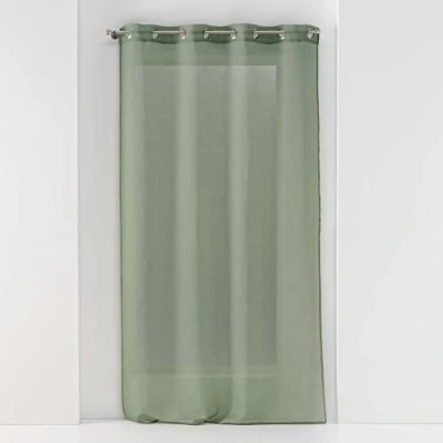 Image of Douceur d&#039;Intérieur, Khaki Sandblasted Eyelet Curtain 140 x 180 cm