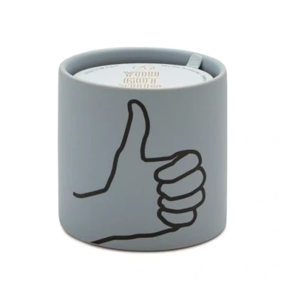 Image of Paddywax Scented Candles in Matte Ceramic Impressions Collection Artisan Candle, 163g, Thumbs Up