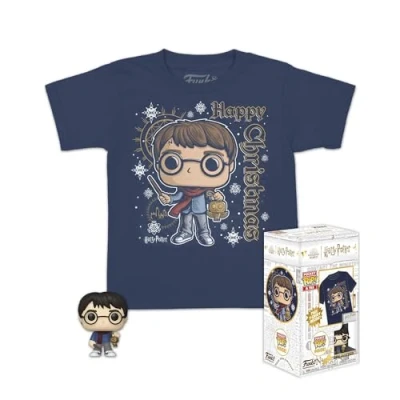 Image of Funko Pocket Pop! &amp; Tee: Harry Potter Holiday for Children and Kids Small (S) T Shirt Clothes With Collectable Vinyl Minifigure Gift Idea Toys Short Sleeve Top Boys