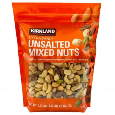 Image of Kirkland Signature Extra Fancy Unsalted Mixed Nuts Cashew Brazil Bag Pack 1.13kg