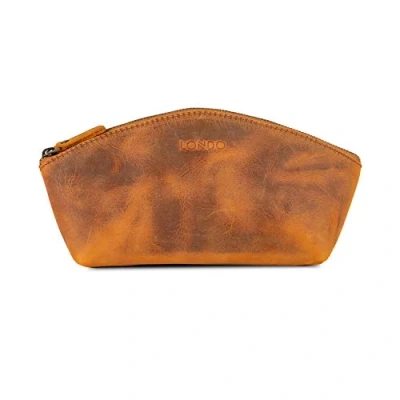 Image of LONDO Genuine Leather Versatile Gondola Style Handbag Cosmetic, Toiletry, Makeup, Shaving Organizer Bag Dopp Kits Unisex