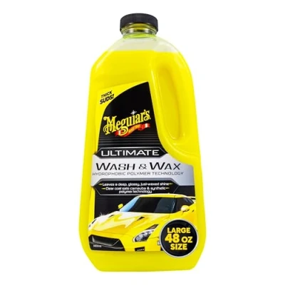 Image of Meguiar&#039;s G17748EU Ultimate Car Wash &amp; Wax 1.4L, Shampoo that leaves a deep, glossy, just waxed shine