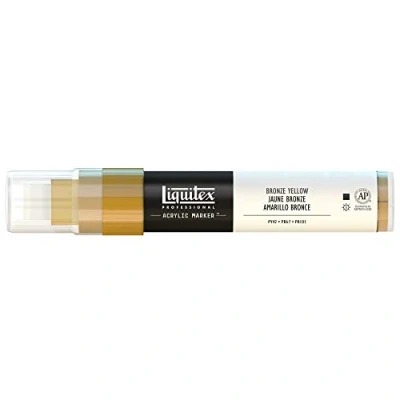 Image of Liquitex Professional Paint Marker with 8 15 mm Wide Nib Bronze Yellow