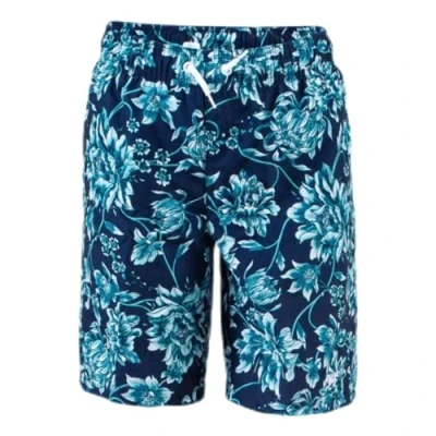 Image of Speedo Boys Printed Leisure 17&quot; Watershort Navy/Nordic Teal/Sage, Small