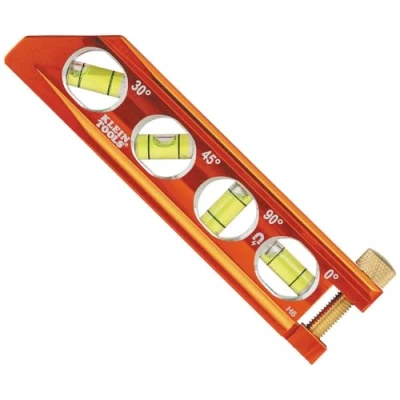 Image of Torpedo Level, Magnetic, 4 Vial for Conduit Bending &amp; More with V Groove Magnet Track Klein Tools 935AB4V