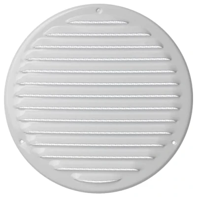 Image of LIRAST 200mm Vent Cover White 8 inch Wall with Insect Mesh Round Ceiling Soffit Vents External Metal Ventilation Grilles Air Covers for Walls