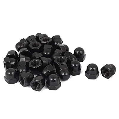 Image of Sourcingmap Acorn Hex Cap Nuts 30Pcs M8 Dome Carbide Steel Hexagon Decorative Nut for Screws Bolts Black