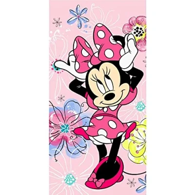 Image of Jerry Fabrics Disney Minnie Mouse Bath Towel 70 x 140 cm, Multicoloured