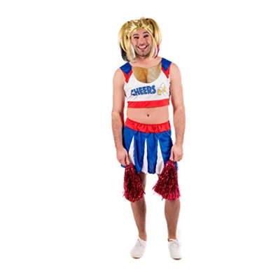 Image of Fun Shack Adult Cheerleader Costume men, Mens Costume, Male Outfit, Stag Costumes for Outfit Medium