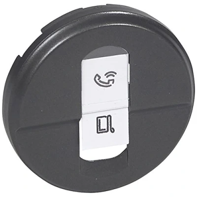Image of Legrand Céliane 067951 Hub Caps for RJ45 Socket, Graphite Finish, Pack of 10