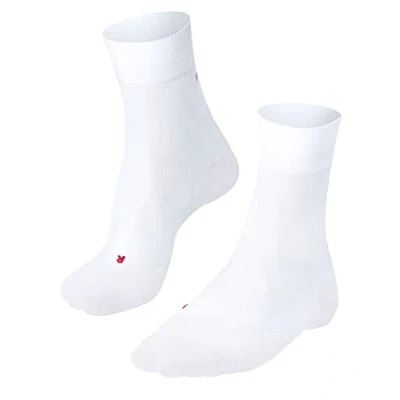 Image of FALKE Women&#039;s RU4 Endurance W SO Cotton Anti Blister 1 Pair Running Socks, White (White 2000), 2.5 3.5