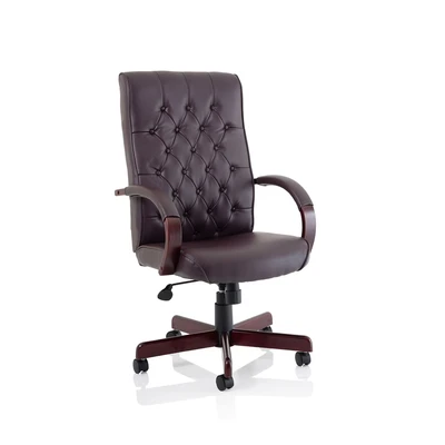Image of Chesterfield EX000004 Executive Leather Chair with Arms Burgundy