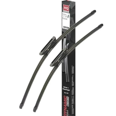 Image of HQ AUTOMOTIVE Front Windscreen Wiper Blades fits VAUXHALL Vivaro 2pcs Replacement C 2019 onwards Graphite Coated Natural Rubber No Smear Judder Free Model AD02 627 V4