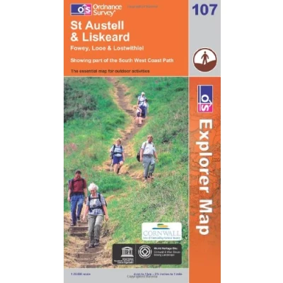 Image of Explorer Active 107 St Austell &amp; Liskeard Map With Digital Version