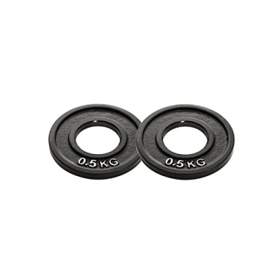 Image of BODYPOWER 0.5Kg Machined Cast Iron Olympic Weight Plates (x2)