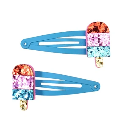 Image of Children&#039;s Ice Lolly Glitter Hair Clips (set Of 2)