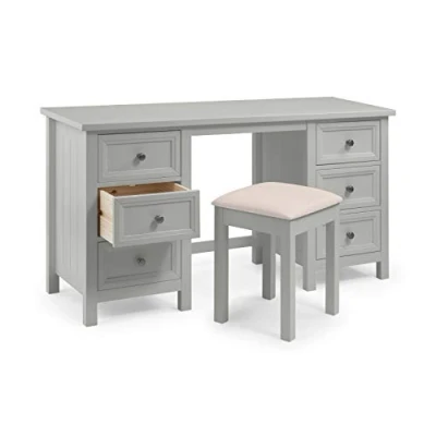 Image of Julian Bowen Maine Dressing Table Dove Grey, Solid Pine with MDF, one size