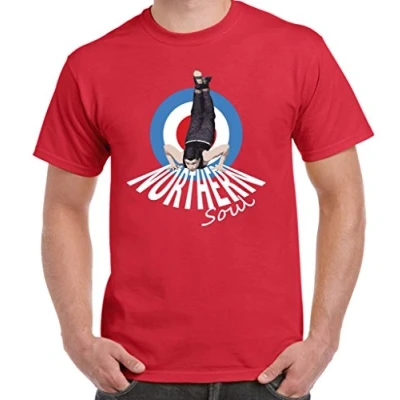 Image of Northern Soul Dancer Mod Target Men&#039;s T Shirt (XL, Red)