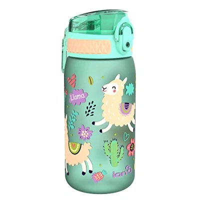 Image of Leak Proof Kids Water Bottle, Recyclon, Llamas, 350ml