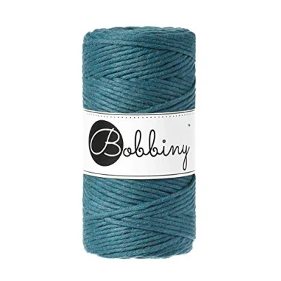 Image of Bobbiny Macrame Cords 3 mm 100 m Choice (Peacock Blue)
