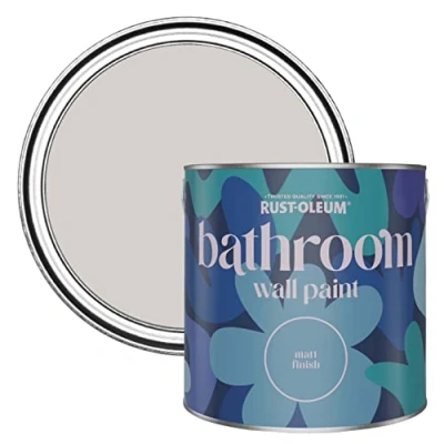 Image of Rust Oleum Grey Water Resistant Bathroom Wall &amp; Ceiling Paint Babushka 2.5L