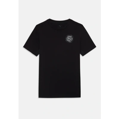 Image of Puma Active Sports Small Graphic TEE Unisex Tshirt for kids, Size: 14y (13 14y), black