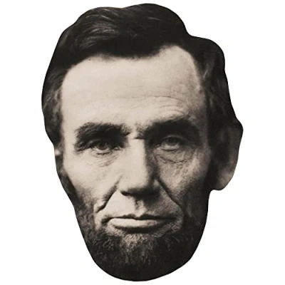 Image of Abraham Lincoln (Beard) Celebrity Mask, Flat Card Face, Fancy Dress Mask