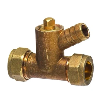 Image of Plumbright Compression Coupler With Drain Tap 15mm P901DO1