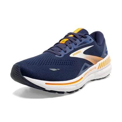 Image of BROOKS Men&#039;s Adrenaline Gts 23 Sneaker, Peacoat Ultramarina Orange, 7.5 UK
