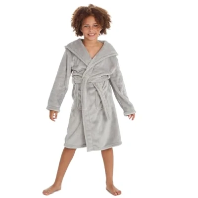 Image of Undercover Kids Plain Dressing Gown 18C805 Grey 7 8 Years