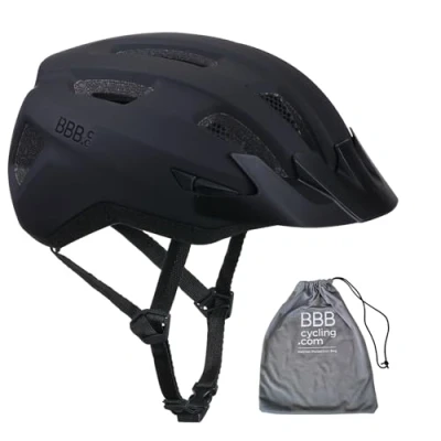 Image of BBB Cycling Helmet Bike Adult MTB And Road I Women Men With Detachable Visor Travel Bag Condor 2.0 BHE 173T, Matt Black
