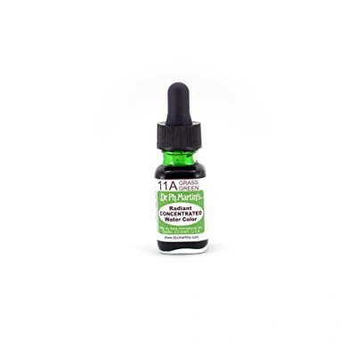 Image of Dr. Ph. Martin&#039;s Radiant Concentrated Water Color, 0.5 oz, Grass Green (11A)