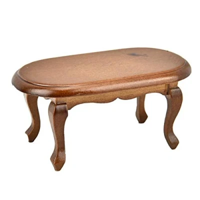 Image of Mini Tea Table, 1:12 Pocket Wooden Dollhouse Living Room Scene Decoration Coffee Table Sand Model Shooting Props