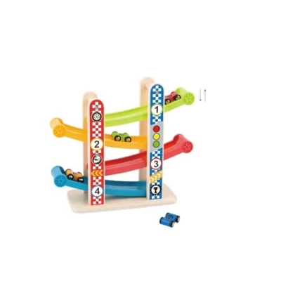 Image of Tooky Toy 921 TY840 EA Wooden Sliding Tower Small, Multicolour