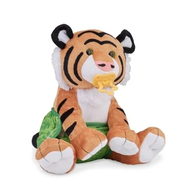 Image of Melissa &amp; Doug Baby Tiger Stuffed Animal, Soft Toy, All Ages, Gift for Boy or Girl, Black,orange