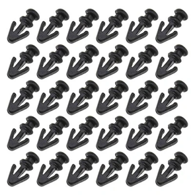 Image of Create idea 50Pcs Door Seal Clips Gasket Sill Sealing Trim Moulding Fasteners Black Plastic for Lower Rubber Weatherstrip 1042065