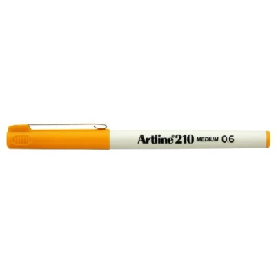 Image of Artline 210 0.6mm Bullet Tip Broadliner Yellow [Pack of 12]