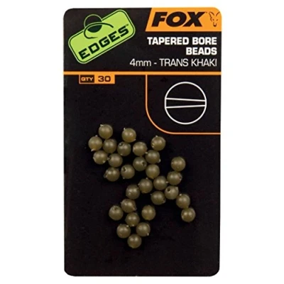 Image of Fox EDGES Tapered Bore Beads Trans Khaki: 4mm