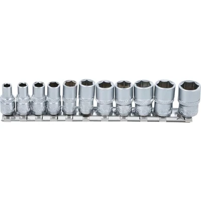 Image of BGS 2433 Socket Set, Hexagon 6.3 mm (1/4&quot;) Drive Inch Sizes 11 pcs.