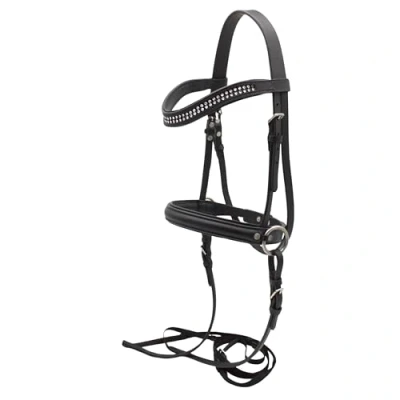 Image of PFIFF Hobby Horsing 103111 Bitless Snaffle for Horse Play Plush Black