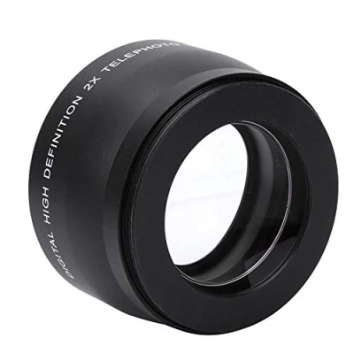 Image of HD Camera Lens, 58MM 2X Magnification Lightweight Optical Glass Universal Teleconverter Telephoto Lens for Cameras Accessory