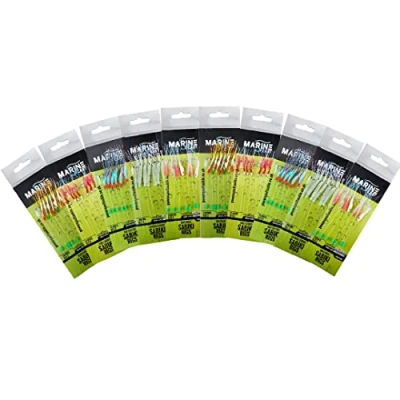 Image of Marine Cast 7 hooks sabiki rigs/Mackerel feathers (5/10 pack) (Mixed 10(2 each))